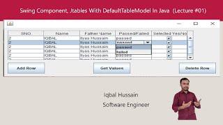 Creating And Populating Jtable with defaulttablemodel having Jcombobox in Row Column and JCheckbox