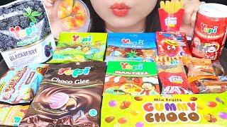 ASMR YUPI GUMMY JELLY  YUPI PIZZA, YUPI BOLICIOUS, YUPI CALCI BEAN, WONHAE GUMMY CHOCO, YUPI FRIES