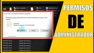  Necesitara proporcionar permisos de administrador para copiar a esta carpeta | SOLUCION