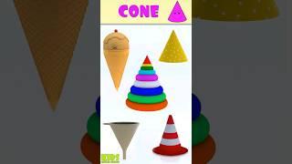 Cone Shape Objects #shapesforchildren #coneshape