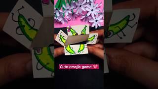 making paper emoji 🟫️#diy #emoji #emojichallenge # #papercraft #craft #origamicraft #shorts