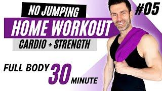 30 MIN LOW IMPACT - NO jumping Home Workout + STRETCH. Cardio Workout. NO Equipment