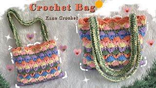 CROCHET BAG  Crochet Tote Bag Tutorial  Crochet Colorful Bag