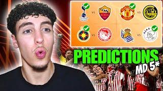 Europa League *MATCHDAY 5* League Phase Predictions!