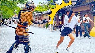 #66 SAMURAI Mannequin Prank in Kyoto Japan | Awesome reactions Statue prank at Kiyomizu Temple