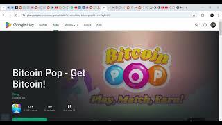 Bitcoin Pop  App: Earn bitcoin by playing games