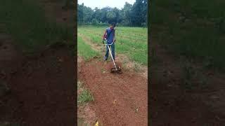 Brush cutter use as a rotavator in my farm