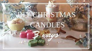 DIY Christmas Candles | 3 ways to Make Your Own   | Aimsy's Antics