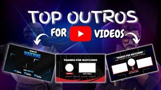 Top 10 YouTube Endscreen Template (Outro Template) For Free No Copyright | Free to Use