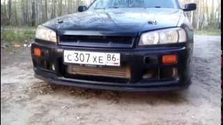 Nissan Skyline R34 RB25DET: Установка универсальной губы на бампер