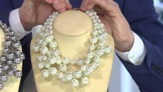 Kenneth Jay Lane's Simulated Pearl Cluster Necklace with Alberti Popaj