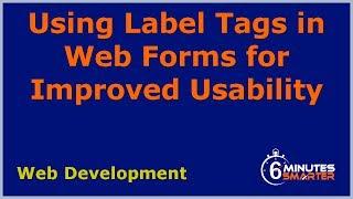 Using Label Tags in Web Forms