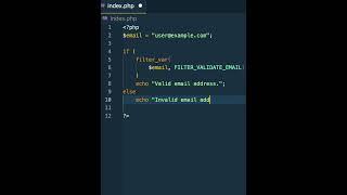 How to use filter_var() in PHP with  #php  #filter_var #datavalidation  #phpdevelopment "