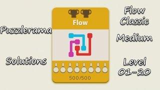 Puzzlerama Solutions - Flow Classic Medium ( Level 01-20 )