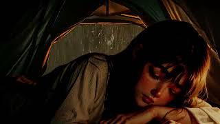 YOUNG GIRL SOLO CAMPING in the HEAVY RAIN - RELAXING in COZY TENT with SOUND OF RAIN #DAY3