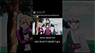 Konohamaru wanted to take a photo with Sarada, Mitsuki and Boruto 