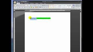 How to Highlight Text in Microsoft Word 2007