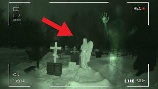 GHOSTS AT THE CEMETERY AT NIGHT / DO NOT WALK AT THE CEMETERY AT NIGHT