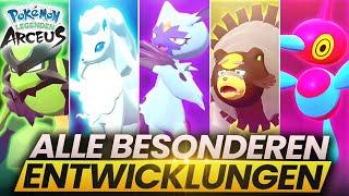 Alle BESONDEREN ENTWICKLUNGEN und wie ihr sie bekommt! - Pokemon Legenden Arceus