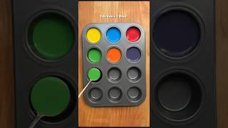 Creating 9 colors with three primary colors  #drawing #asmr #art
