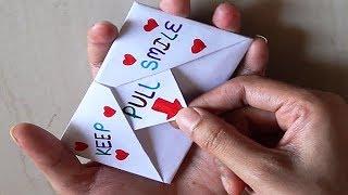 DIY - SURPRISE MESSAGE CARD | Pull Tab Origami Envelope Card | Letter Folding Origami