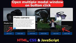 Модальные окна (popup windows) HTML, CSS & JavaScript | Multiple modal windows (popups) JavaScript