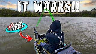 Testing My DIY 360° Kayak LiveScope.. (New "Stow & Go" Strap) IT WORKED!!