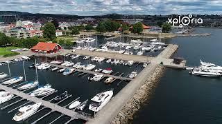 Hartmanns Marina AS, Kristiansand Gjestehavn, Kristiansand, South Norway 2018.07 aerial video