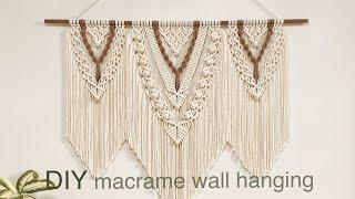 DIY | macrame layered wall hanging | 마크라메 레이어드 월 행잉