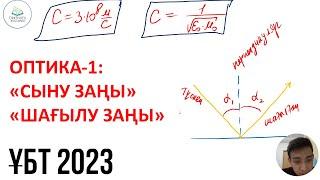 Оптика-1: Жарықтың сыну заңы және шағылу заңы. Толық ішкі шағылу заңы | 6-сабақ | Физика ҰБТ 2023