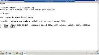 SAP S/4 HANA Finance Training S-13 | COPA & COGS continued in HANA