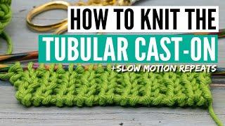 How to knit a tubular cast on - flat or in the round [without a gap]