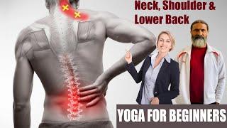 Yoga For Neck, Shoulder & Lower Back | 20 Minute Yoga for Beginners - Yogi Haider