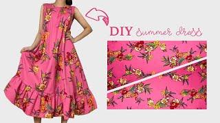 Very Easy and Cute Summer Dress Sewing  Two Ways to Wear Stylish Dresses in Summer ️