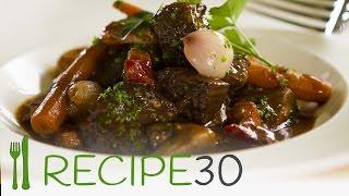 BOEUF (beef) BOURGUIGNON - By RECIPE30.com