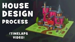 Рисуем игры | Разработка дизайна дома | Game house design creation | PHOTOSHOP