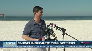 Officials welcome visitors back to Clearwater Beach