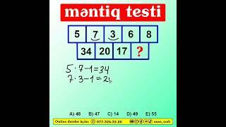 #məntiq #asanizah #mentiq #riyaziyyat #mantık #iq #logic #math #iqtest #shorts