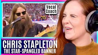 The Best Star-Spangled Banner?! | Vocal Coach Analysis | Chris Stapleton - National Anthem Reaction