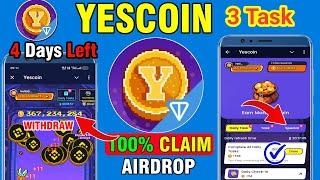 Yescoin 100% AirDrop Claim 4 Tasks | Yescoin Airdrop Withdrawal Now