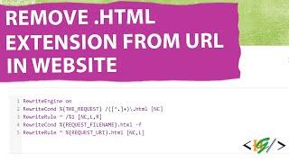 How to Remove .HTML Extension From Page URL in Website | HTML | Htaccess