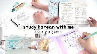 korean notes flip through, starting a new book, study korean vlogs