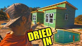 Tiny House Gets DRIED IN! Ready To Start The Inside!! DIY Build / Ranch Life