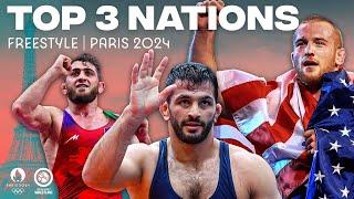 The best freestyle wrestling nations competing at the Paris 2024 Olympic Games