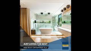 Home available for rent (short/long term) in Miami Beach. Asking $50,000/month  Just updated