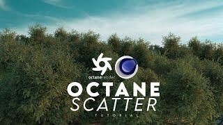 How to use Octane Scatter In Cinema 4d & Octane Render | Cinema 4d Tutorial | Scatter Forester Trees