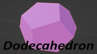 Blender Tutorial - Create a: Tetrahedron, Hexahedron, Octahedron, Dodecahedron and Icosahedron easy!