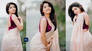 Outdoor Portrait Photography Preset l Photoshop Cinematic Green Preset Free XMP & DNG Download