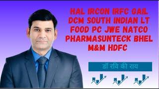 HAL IRCON IRFC GAIL DCM SOUTH INDIAN LT FOOD PC JWE NATCO PHARMASUNTECK BHEL M&M HDFC  Dr Ravi Singh