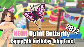 Making NEON 2022 Uplift Butterfly  Celebrating Adopt me’s 5th Birthday!  Roblox